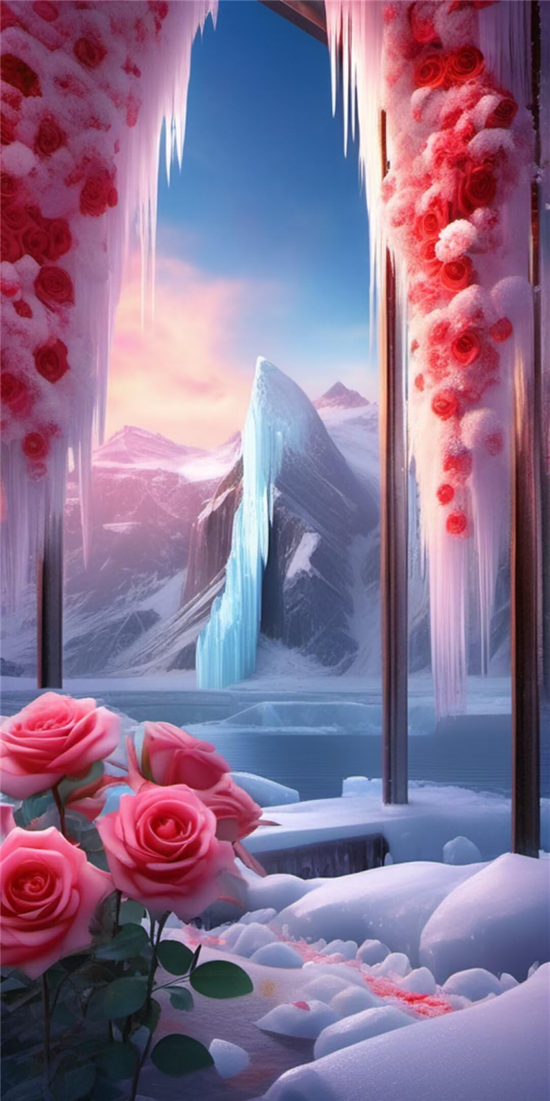 Diamond Painting Kit Complet Rose des Glaciers | Broderie 5D Point de Croix 30x90cm