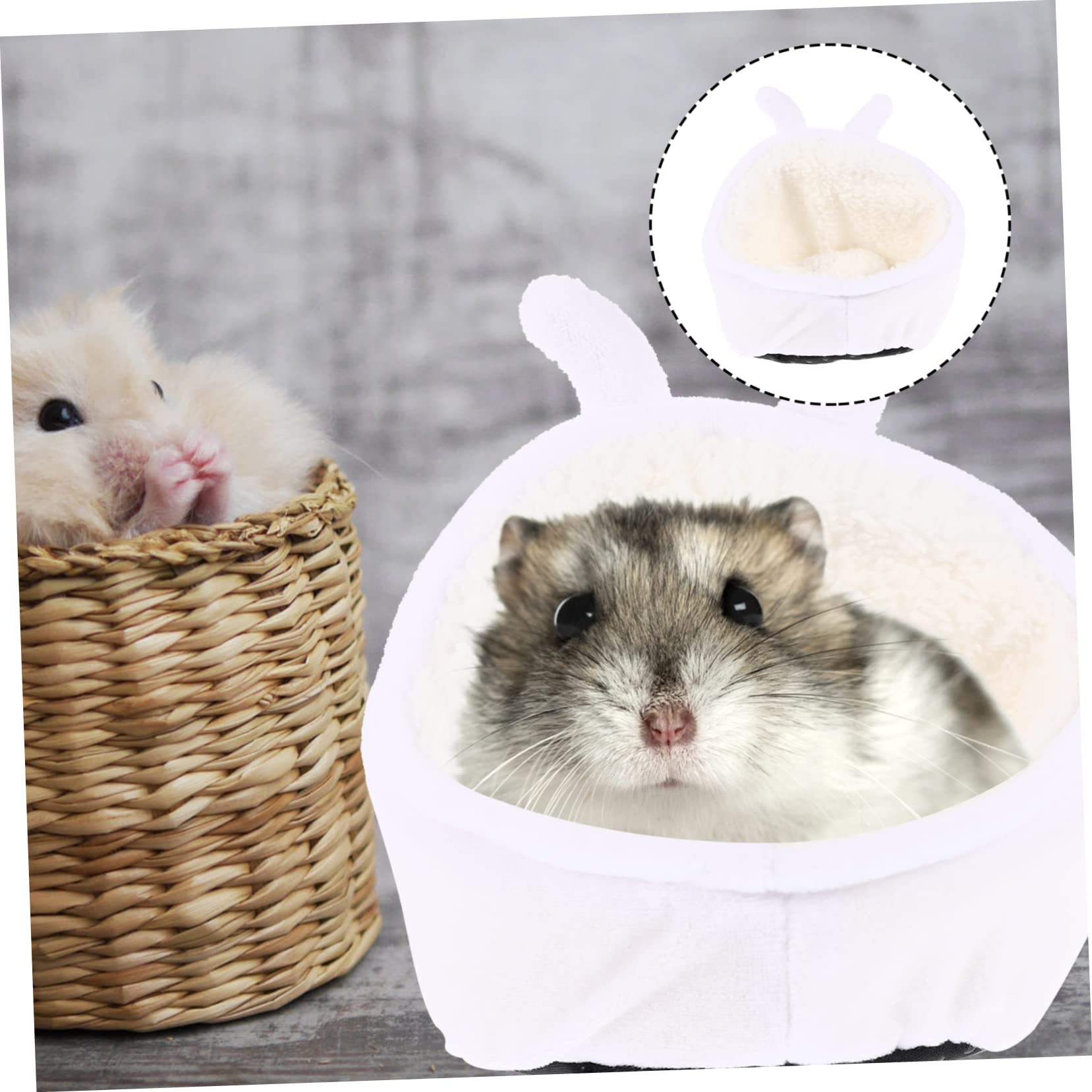 Criceto in cotone nido cincillà Guinea Habitat adorabile cuccia for animali confortevole nido for animali riccio,Nidi per piccoli animali domestici(White)
