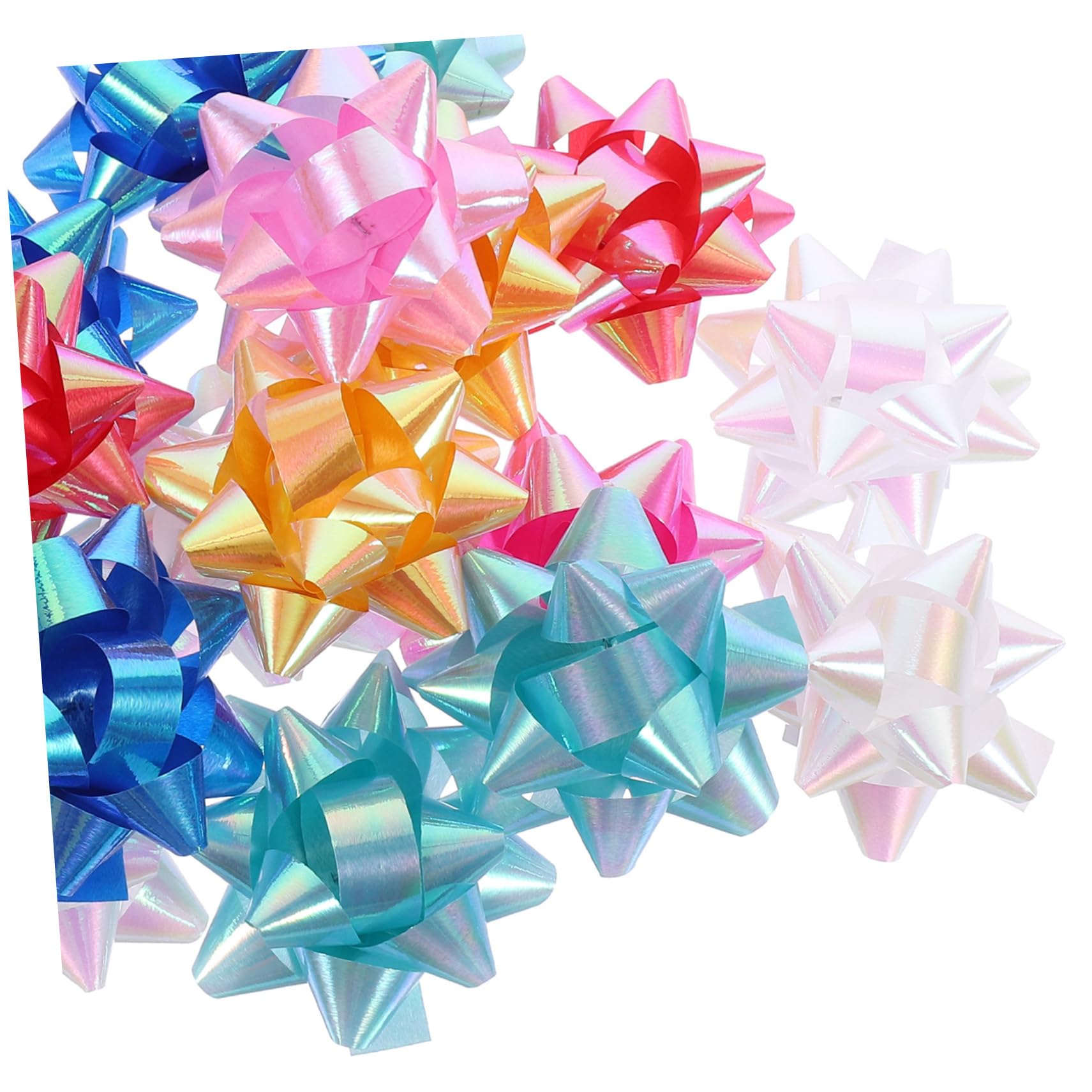 PRETYZOOM 5 Set di Fiocchi Natalizi 5x5 Cm per Creare Fiocchi per Decorazioni Natalizie per Regali 70 Pezzi*5