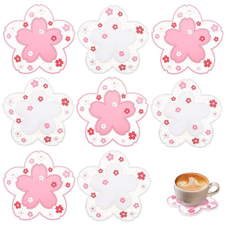 Amazon｜8個セット サクラコースター 可愛い 桜コースター 桜