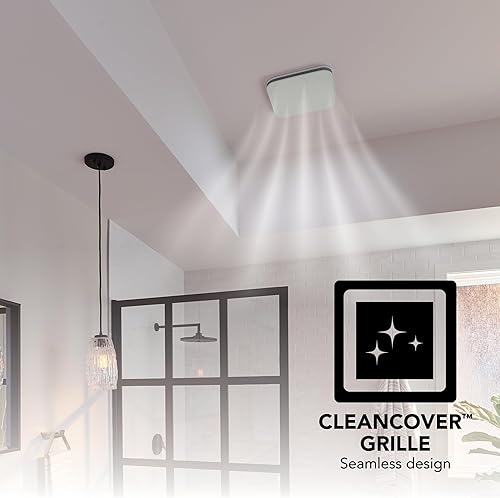 Miniatura 5 de Broan-NuTone AER80K Roomside CleanCover - Extractor de ventilación para baño, 80 CFM, 0.7 Sones, color blanco