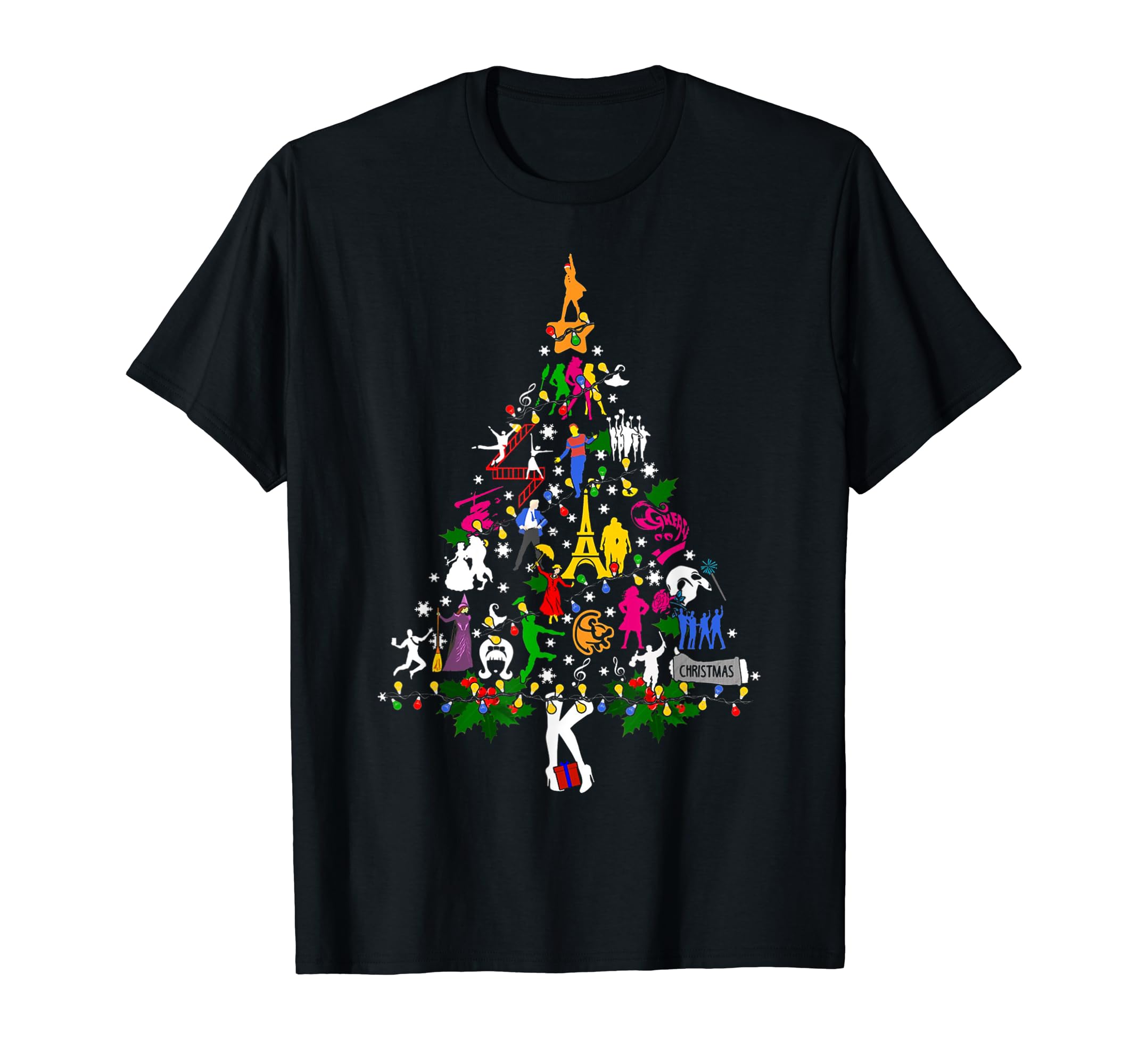 Broadway Musical Theatre Christmas Tree T-Shirt
