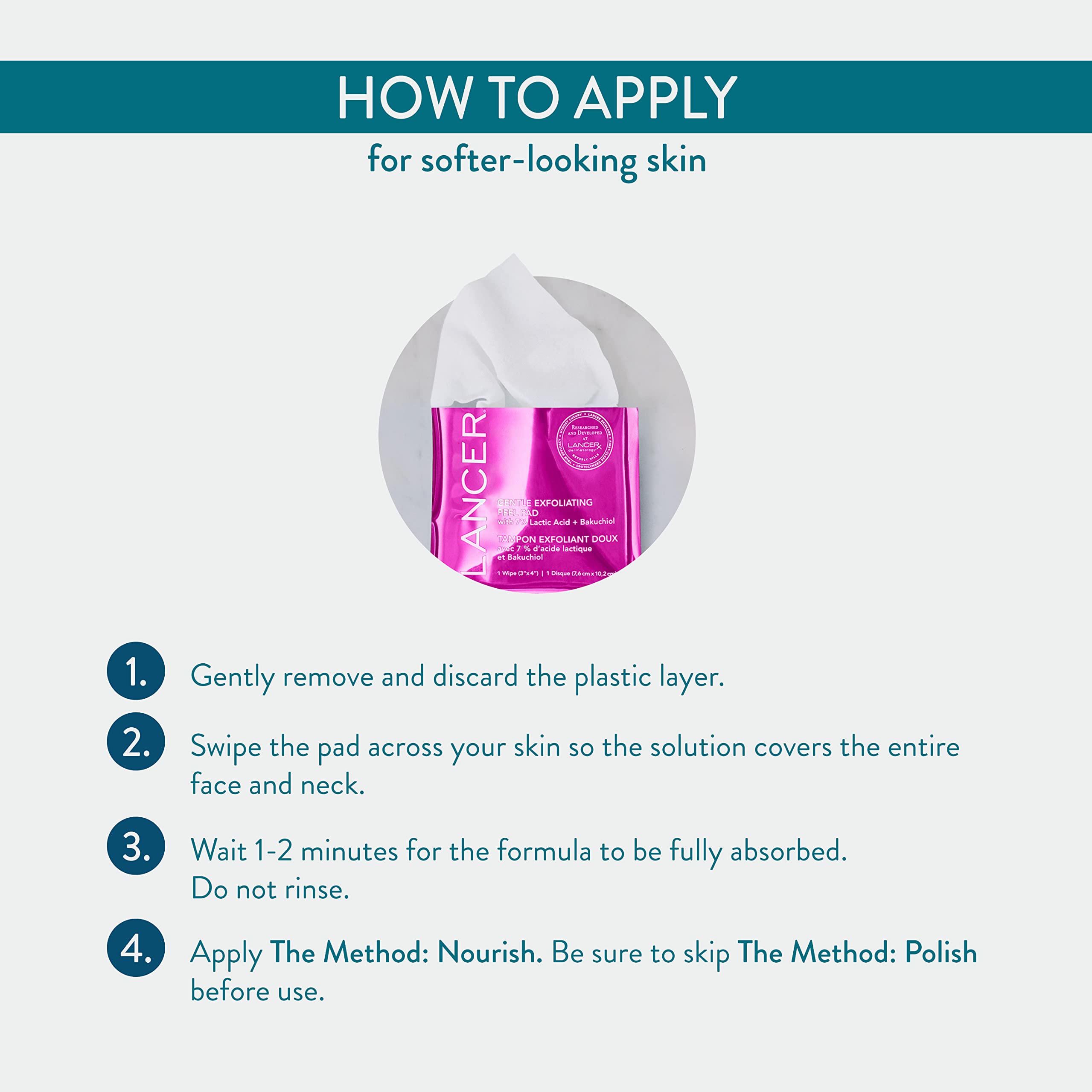 Lancer Skincare Sanfte Peeling-Pads.