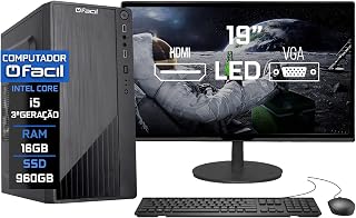 Computador Completo Blue PC Intel Core I5 3ª Geração 16GB SSD 960GB Monitor 19" HDMI LED Teclado e Mouse