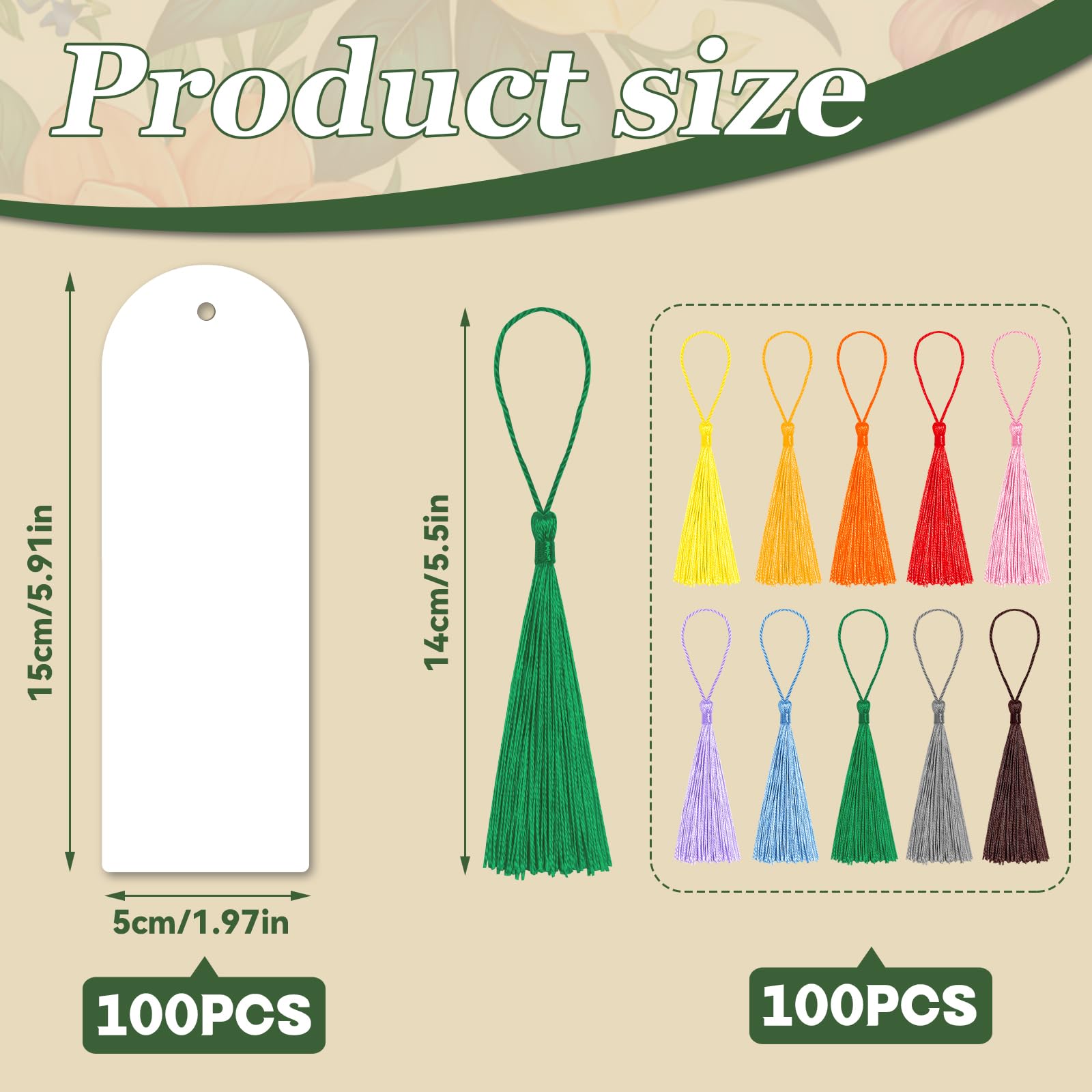 Fundas Transparentes Para Marcapáginas 100 Unidades 7.5x2.5