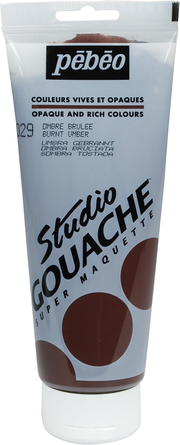 PEBEO 270-029 220 ml Studio Gouache, Burnt Umber, 220 ml (Pack of 1)