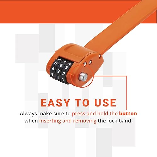 Miniatura 2 de OTTOLOCK Cinch Lock - Candado compacto antirrobo ligero para bicicleta, ideal para paradas rápidas, accesorios de bicicleta, naranja OTTO, 60