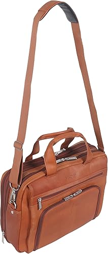 Miniatura 5 de Kenneth Cole REACTION "Out of the Bag" Manhattan - Bolso bandolera de cuero colombiano para laptop de 15.6" para viajes y negocios