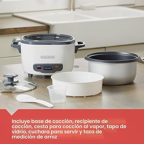Miniatura 5 de Olla arrocera BlackDecker RC503 Seco 3 tazas Blanco