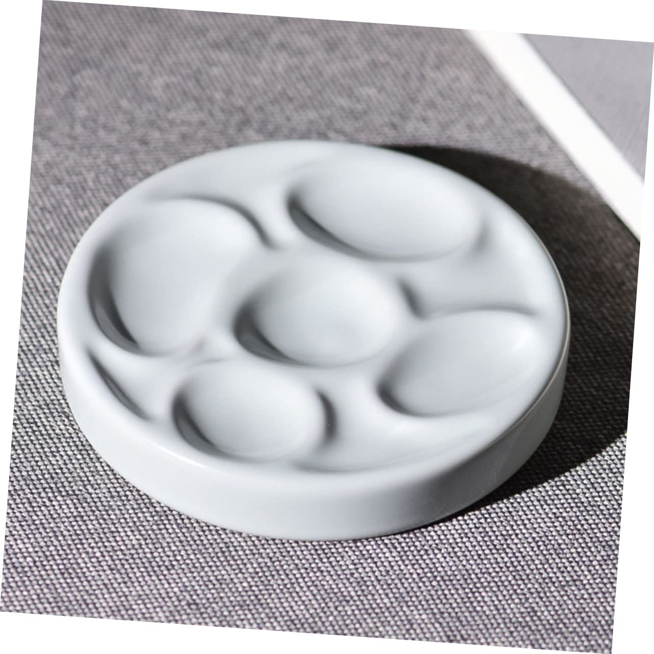 ARTIBETTER Ceramic Palette Inkstone Chinese Painting Palette Watercolor Mixing Plate for Artists