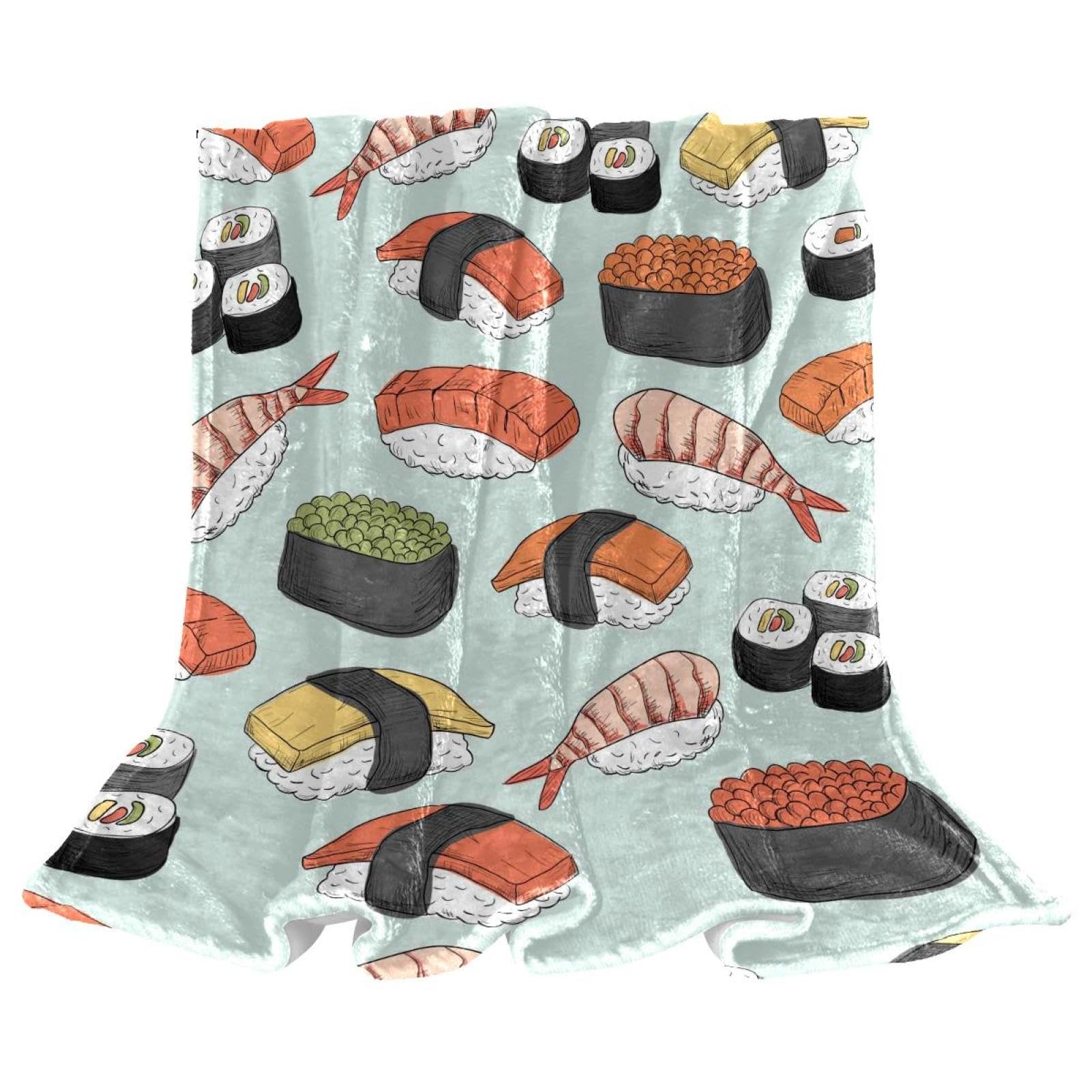 Couverture Polaire Sushi pour Soirée Cocooning Canapé