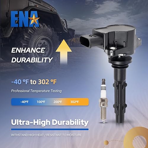 Miniatura 5 de ENA Paquete de 6 bobinas de encendido UF535 y 95983 bujías de iridio 2.5L 3.0L 3.5L V6 compatibles con Mercedes-Benz C230 C280 C300 C350 CLK350 E350