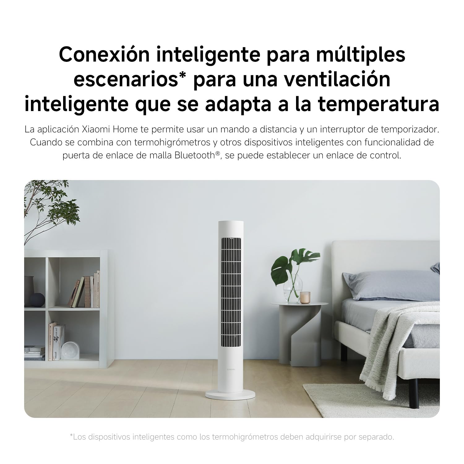 XIAOMI Tower Fan 2, Refrigeración Silenciosa, Control Inteligente | Potente ventilador de torre con modo sueno, control smart de 100 velocidades y bajo consumo para dormitorio, salon u oficina.