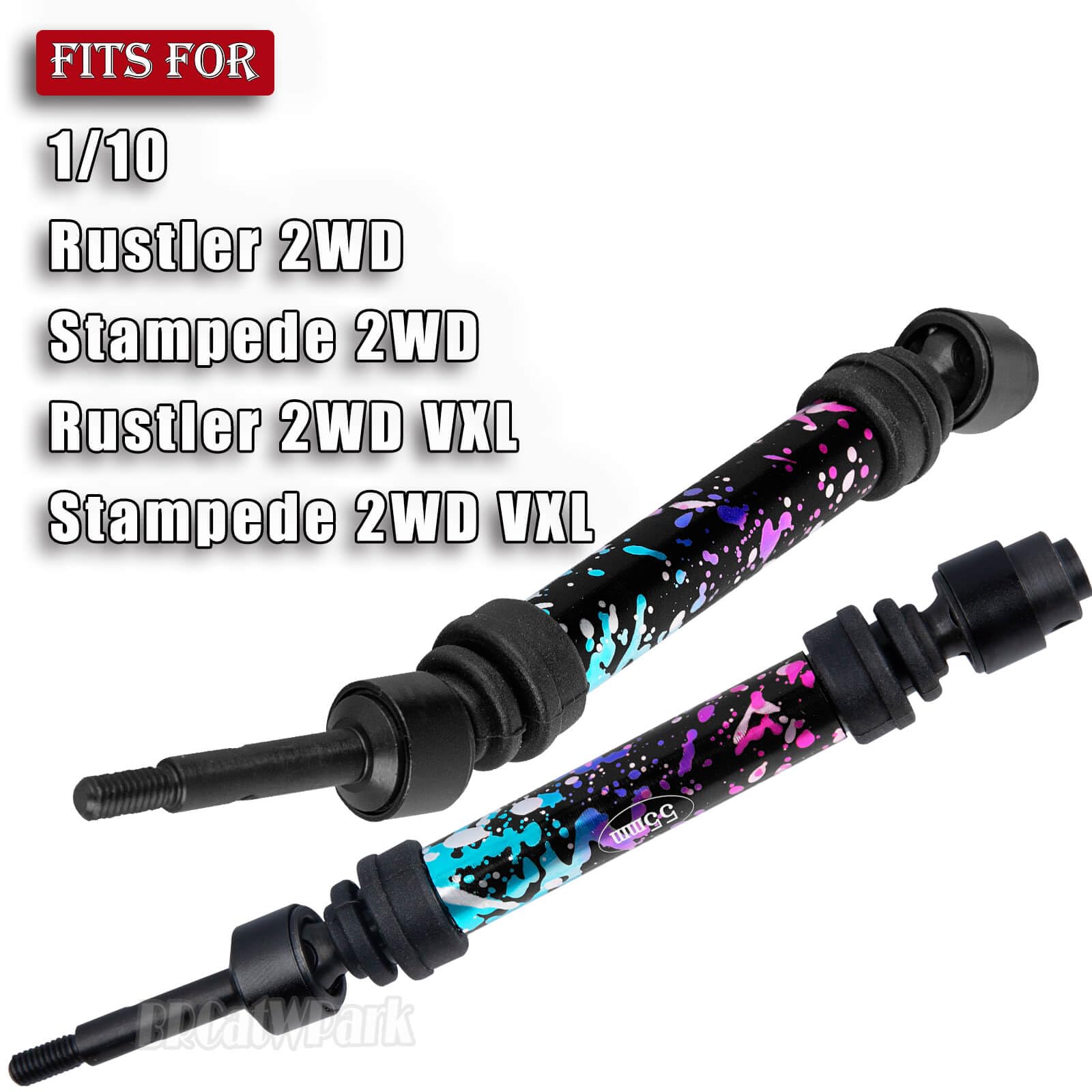 BRCatWPark Drive Shaft Axles Upgrades Part for 1/10 Rustler 2WD VXL Stampede 2WD VXL,Colour