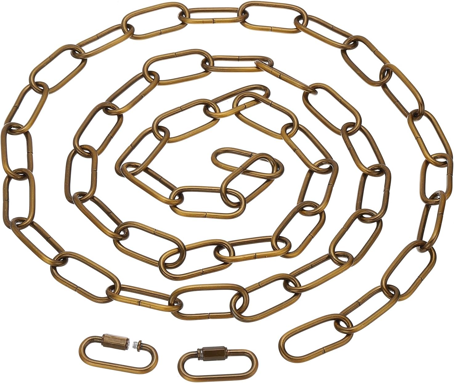 PATIKIL 6ft Lighting Hanging Chain, Metal Looping Chain with Quick Link Screw Lock Connectors for Hanging Plant Pendant Chandelier Light Fixture, Black