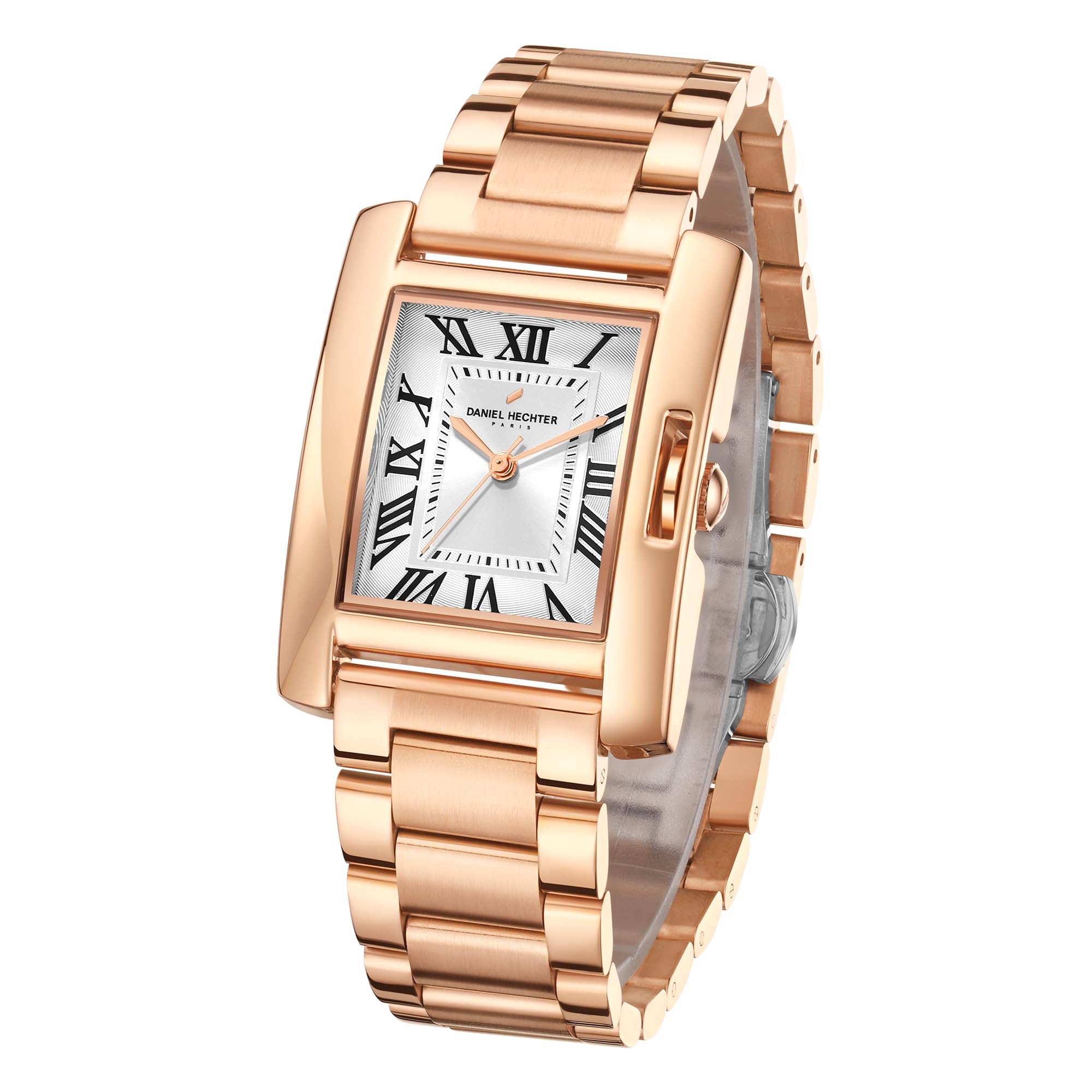 Paris Opera Collection Square Dial Watch for Women with Roman Indices and Stainless Steel Strap-DHW2004-image-11