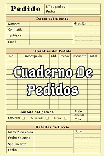 Cuaderno de Pedidos Libro De Registro De Pedidos de Clientes para Empresas Libreta para empresas Organizador de Pedidos de Clientes 100 páginas