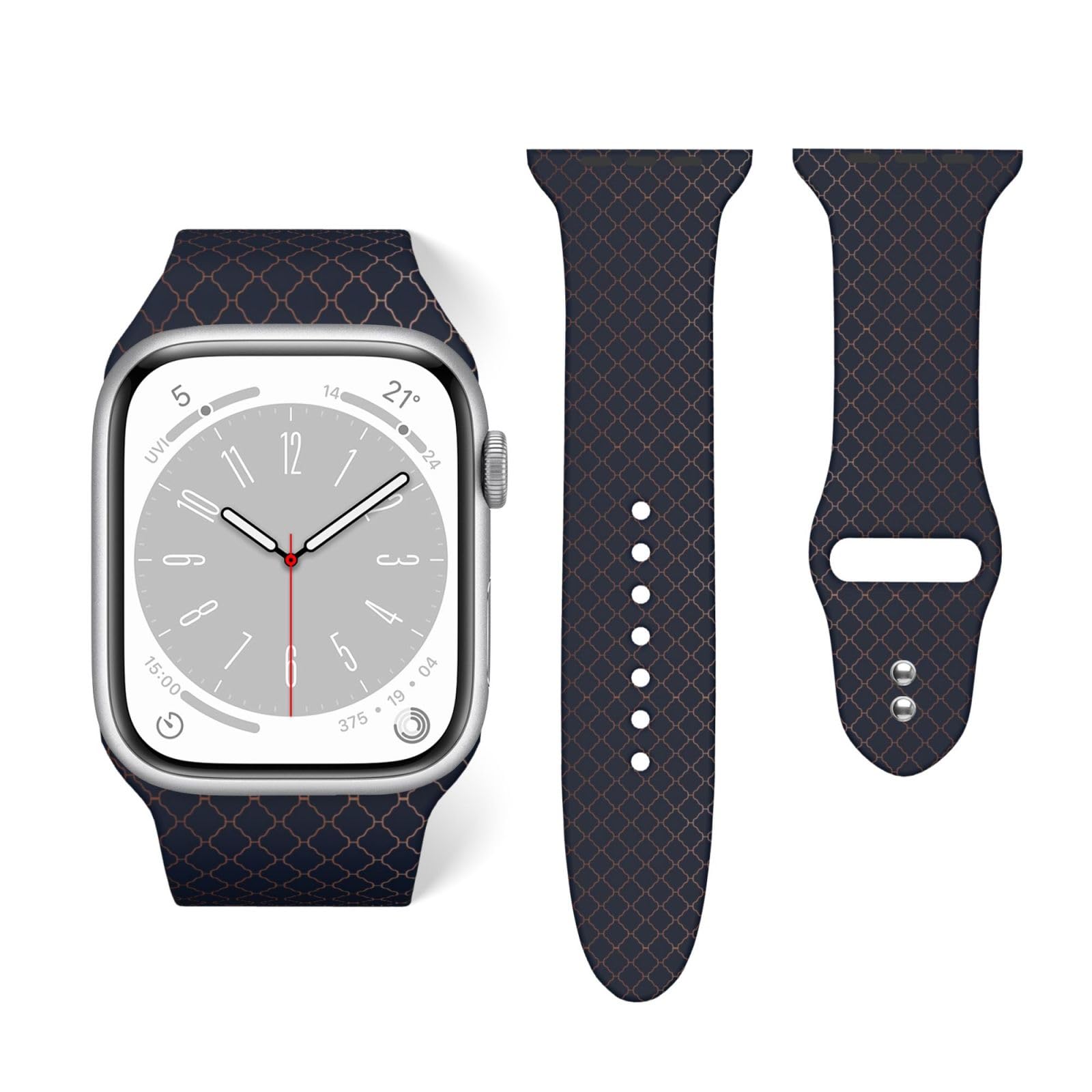Scottish Tartan Plaid Compatible With Apple Watch Band 38mm 40mm 42mm 44mm For Women Men, Soft Silicone Sport Iwatch Bands Replacement Strap Compatible For Iwatch Series 7 6 5 4 3 2 1 Se 6 Medium