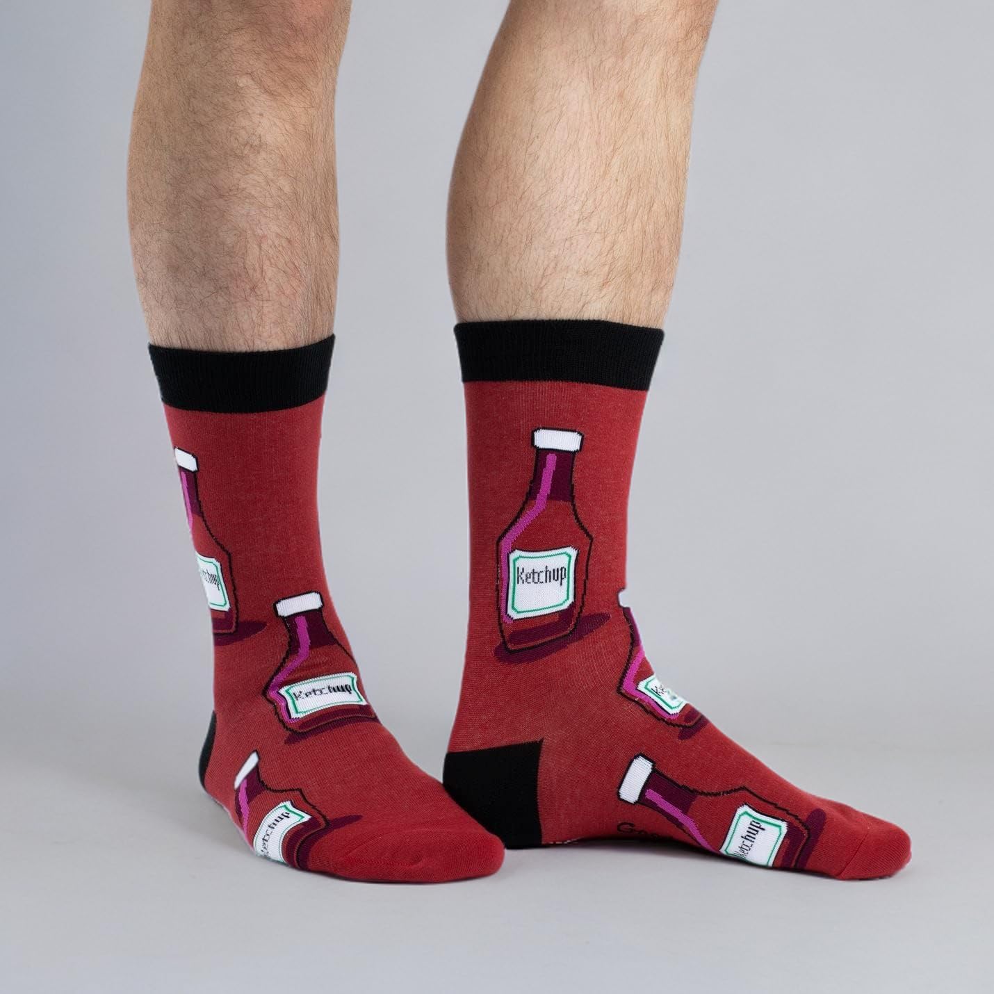 Good Luck Sock Men's Ketchup Socks, Big & Tall, Shoe Size 13-17 - Image 4