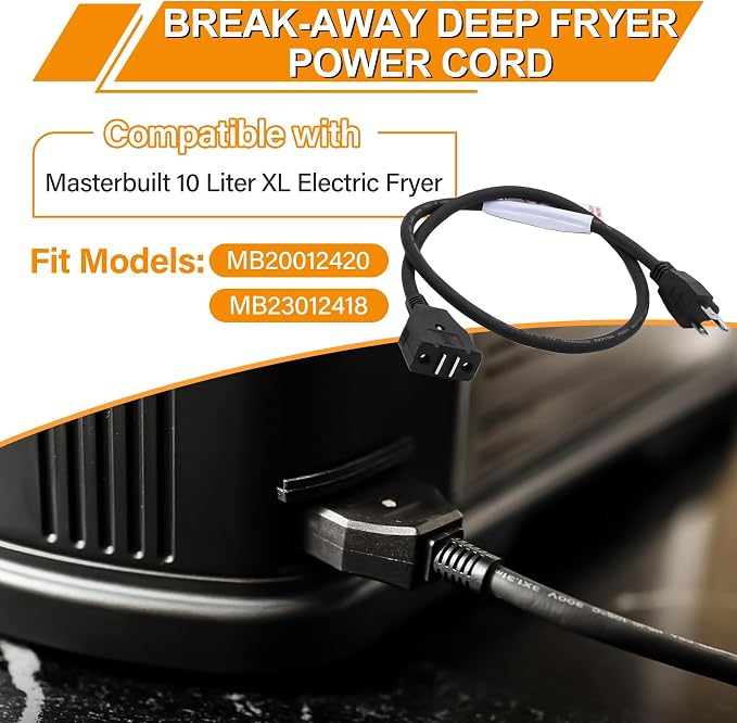 Cable de alimentación magnético para freidora Masterbuilt 10 L XL miniatura 3
