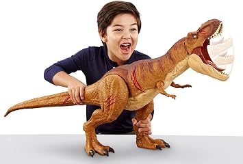JURASSIC WORLD BATTLE DAMAGE ROARIN' SUPER COLOSSAL TYRANNOSAURUS REX Figure