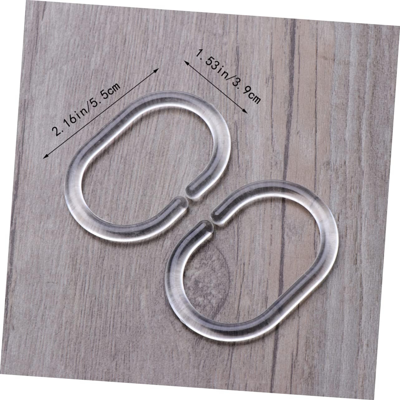 72pcs Shower Curtain Hooks Rings for Bath Drape Plastic Rings Glide Hangers