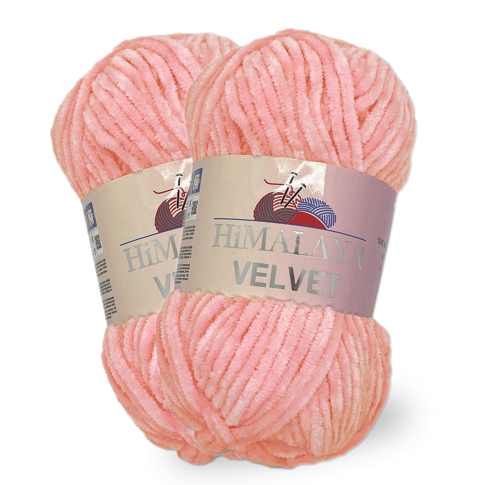 Himalaya Velvet, 100% Polyester, for Knitting Crochet, Chenille Knitting Yarn, Fluffy Yarn, Clothing, Baby Blankets, Each Skeins/Balls 100 g, 131 Yards 2 Skeins/Balls (90019) โ image 1
