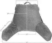 Vista 105 de Nestl Reading Pillow with Portable Laptop Lap Desk - Shredded Memory Foam Back Support Pillow for Sitting Up in Bed and Couch Rest Pillows with Navy