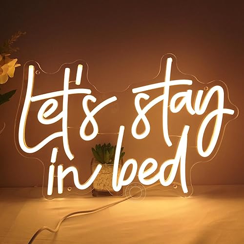 SYLHOME Letrero de luz LED de neón con texto en inglés "Let's Party", para boda, cumpleaños, Navidad, fiesta, decoración de pared, eventos USB,