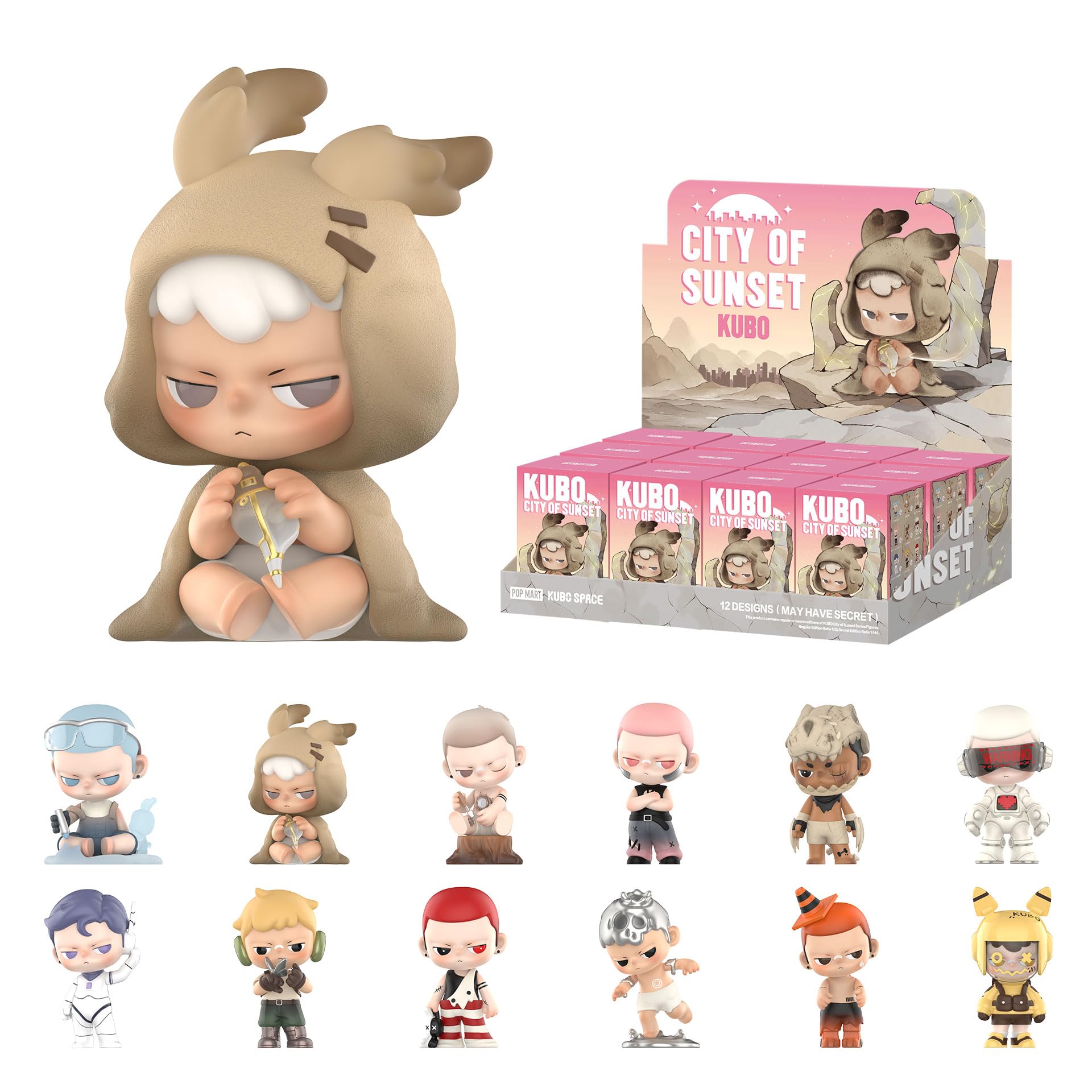 POP MART Kubo City of Sunset Series Blind Box Figures, Random