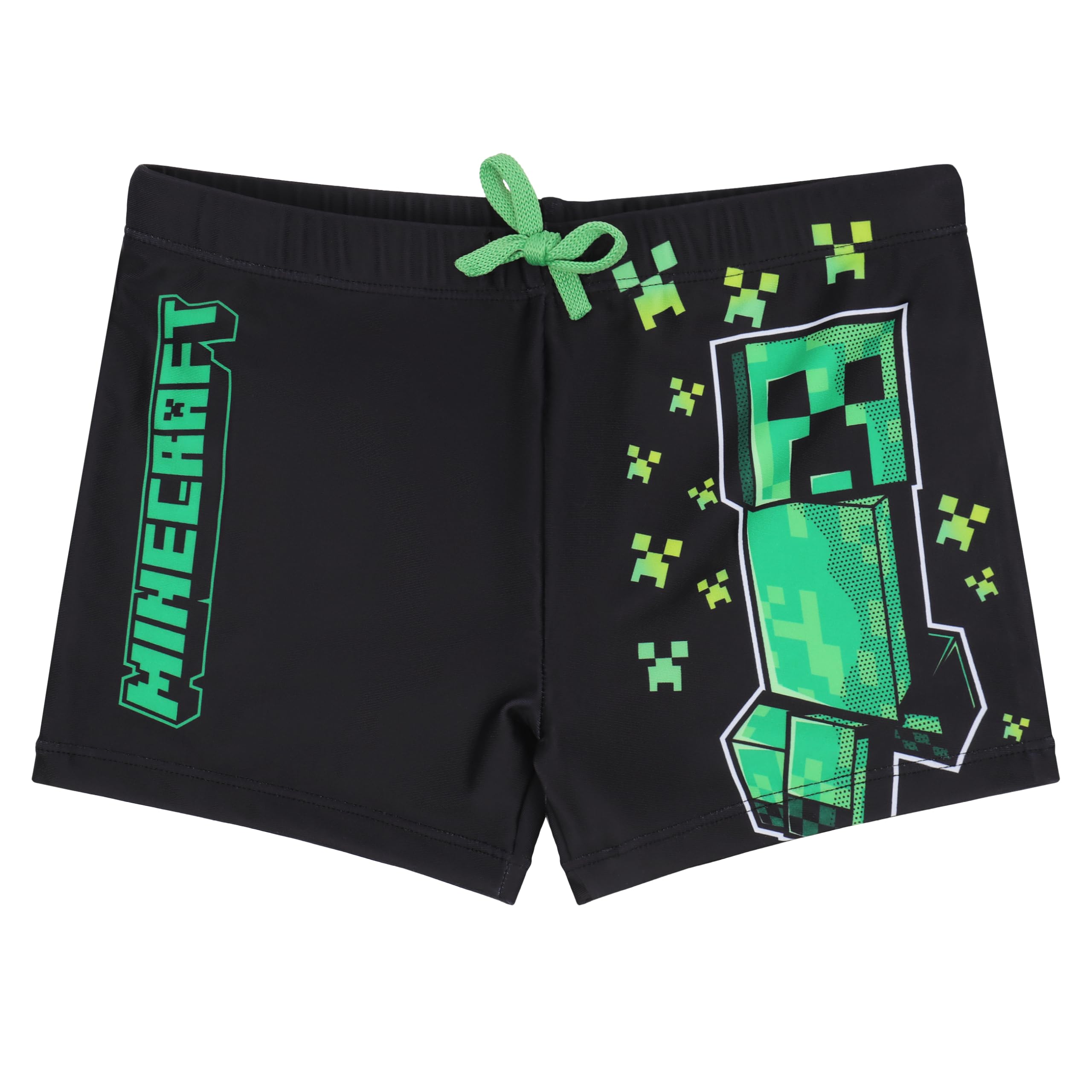Minecraft Boys' Creeper Swimming Shorts, 128