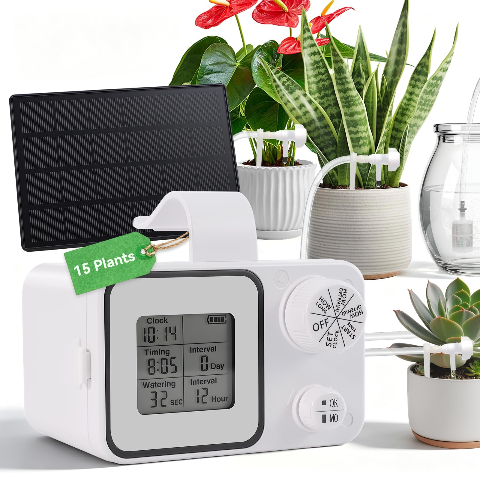 Automatic Indoor Plant Watering System, Auto Plant Waterer for 15 Plants