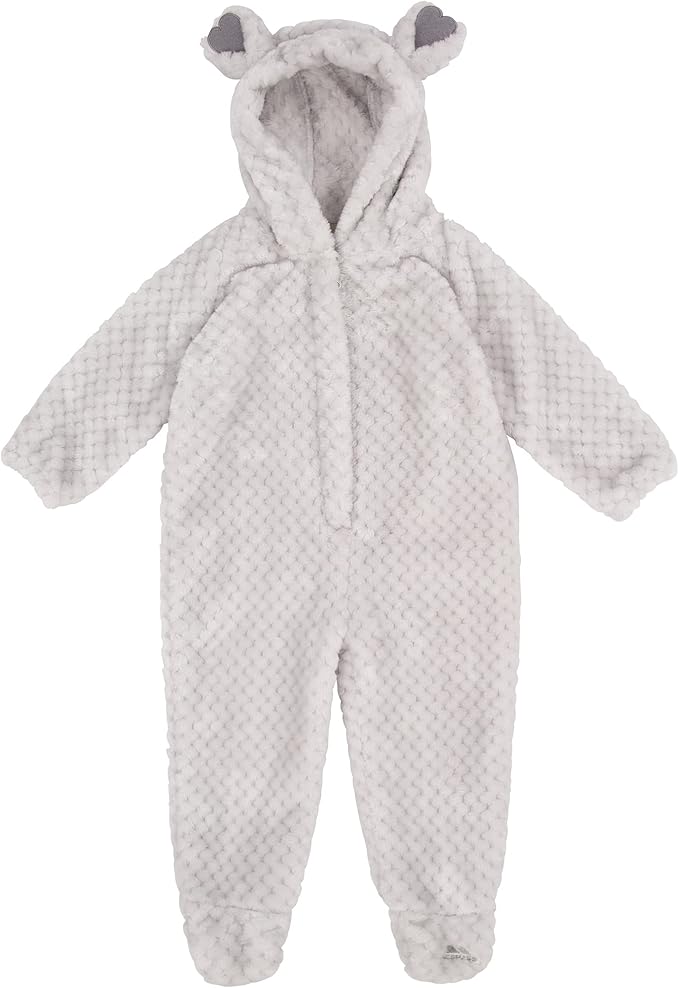 Trespass Baby,Clothing,Baby Boys 0-24m,Bodysuits & One-Pieces,Footies Trespass Babies All in One Pramsuit Hooded with Ears Loveable