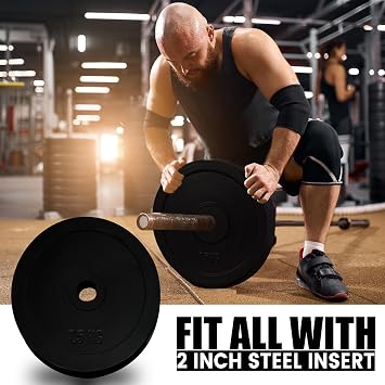 MAXSTRENGTH 20/40/60/80/100 kg Weight Plates Set Olympic Discs 2