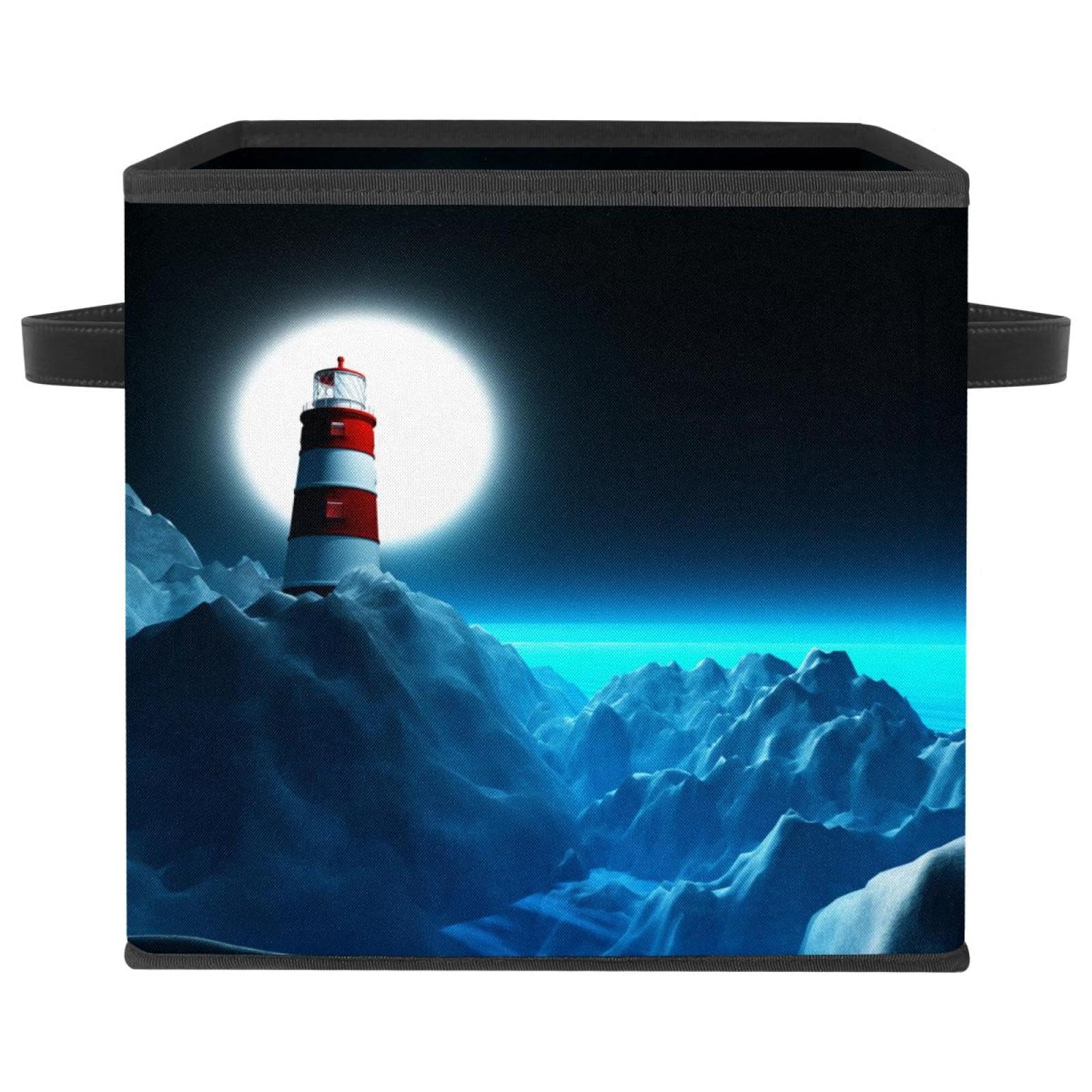 Panier rangement pliable cube bleu pour libérer l'espace du placard