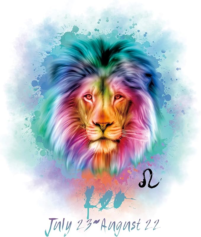H+CO Inspired Leo Zodiac Sign – The Lion, Colorful Artwork, Ideal Poster wall Art Décor for Home, Office, Bedroom, Kitchen and Children Room, Games Room, Dorm and She Cave Unframed 11 x 14 Inch