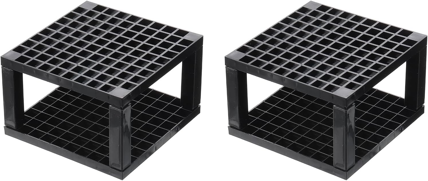 PATIKIL 1pcs Paint Brush Holder, Paint Brush Storage Organizer 96 Holes Plastic Paint Storage Desk Stand Square for Artist Desk Makeup Pencil, Black