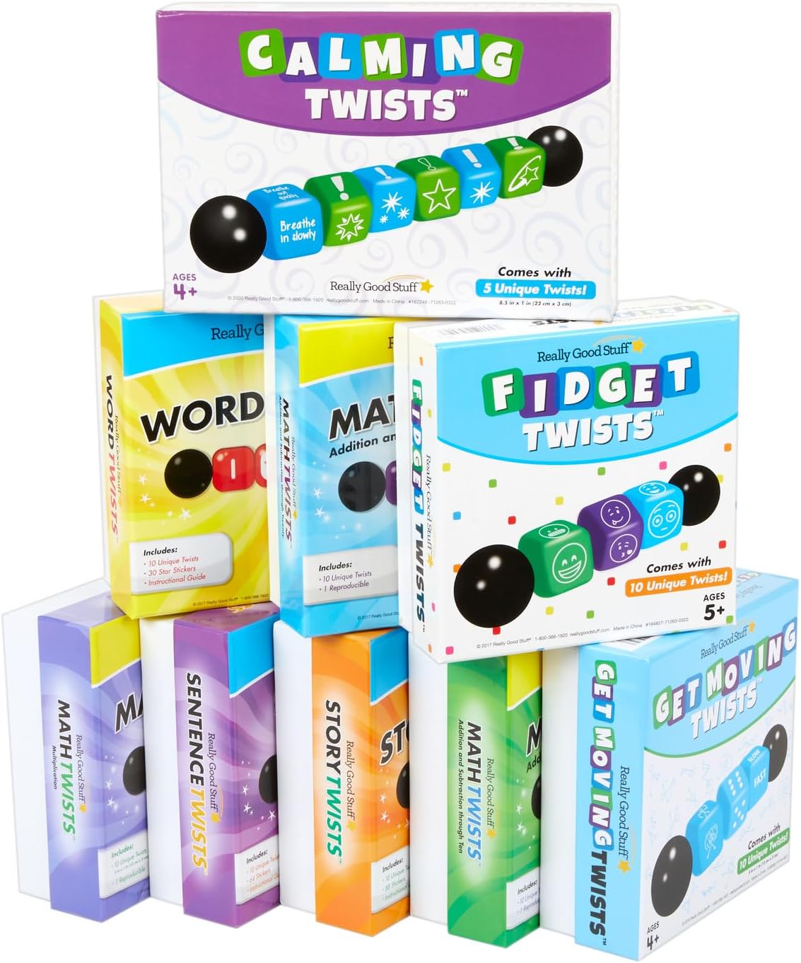 Really Good Stuff Twists Complete Classroom Set: Reading, Math, & SEL - Set of 9