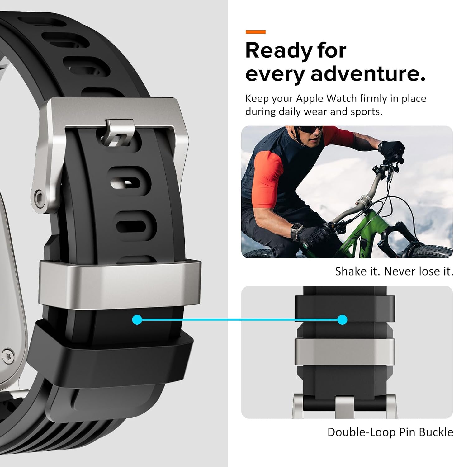 KADES Rugged Sport Band for Apple Watch with Durable Metal Connector image 3