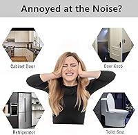 Vista 6 de Tope de goma para pomo de puerta, parachoques de perilla de puerta para pared, 36 topes de puerta pequeños y 20 almohadillas para parachoques, tope