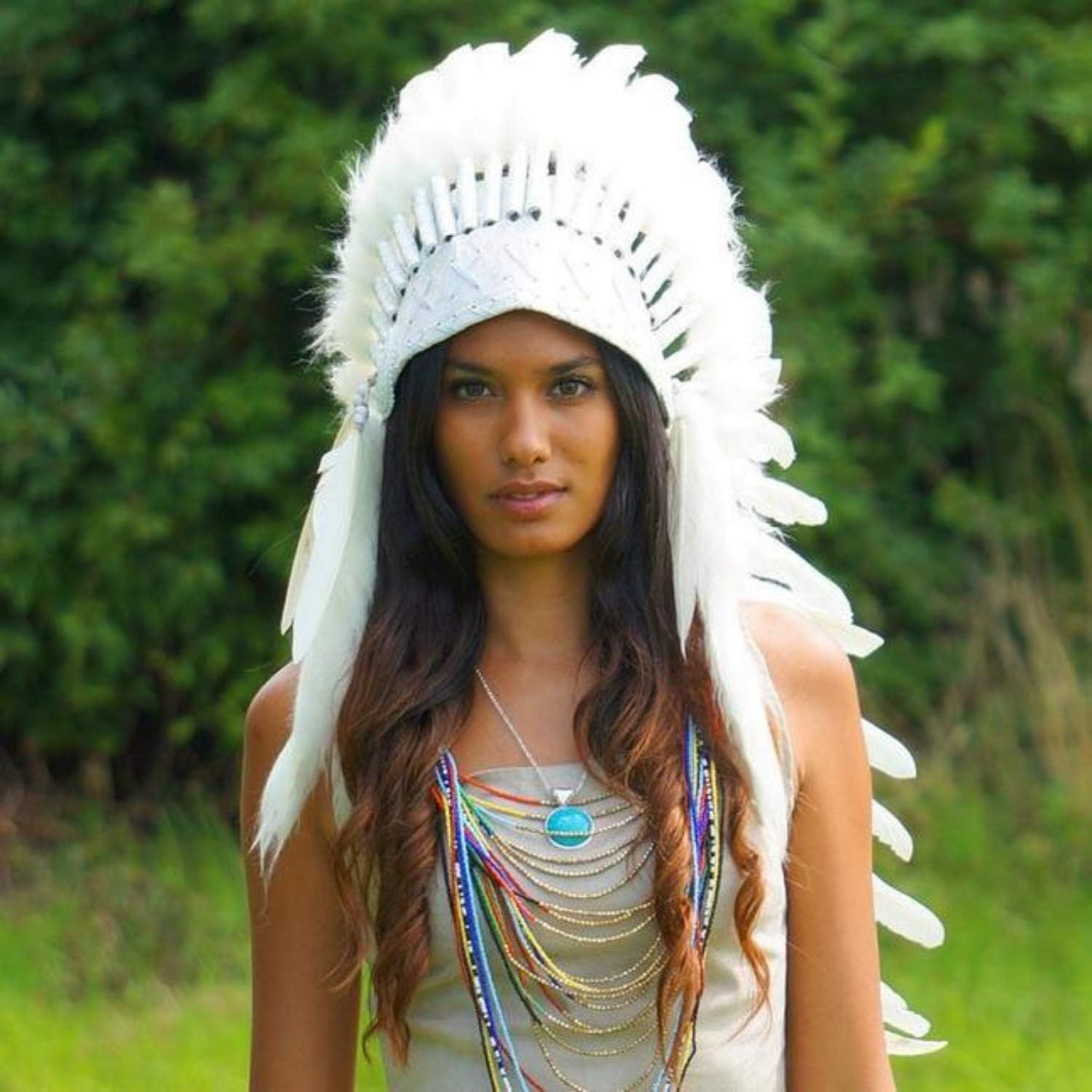 Novum Crafts Feather Headdress | Native American Indian Inspired | Choose Color
