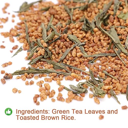 Miniatura 7 de Plant Gift Genmaicha - Té verde Genmai-cha con arroz tostado, Genmaicha - Té japonés de hojas sueltas - Té verde Gen Mai Cha, nivel de cafeína bajo
