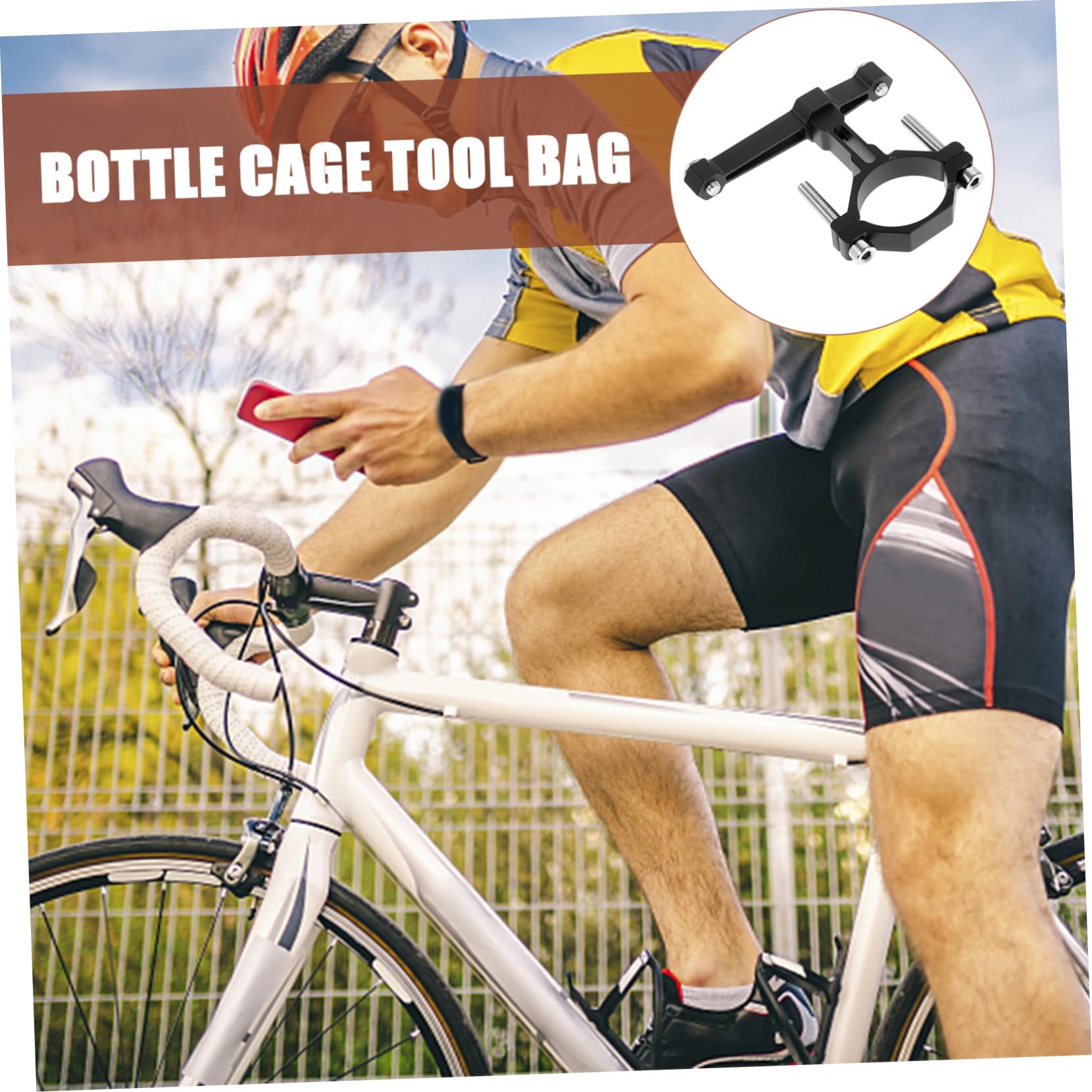 Lot De 2 Adaptateurs Porte-Bidon – Alliage Métal Noir, Fixation Sur Guidon Ou Tige De Selle, Universel Pour Vélo Route Et VTT (8,3x4,8cm)