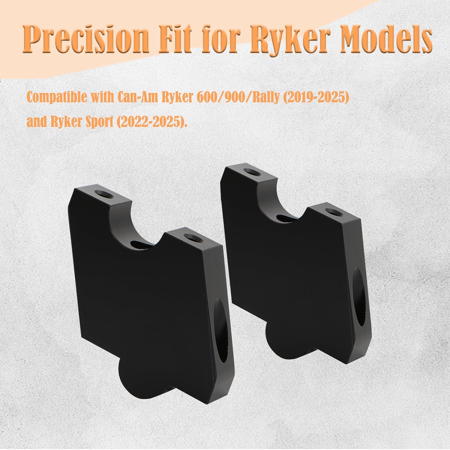 Aluminum 2" Adjustable Handlebar Riser Compatible With Can-AM Ryker 600/900 / Rally (2019-2025) & Sport (2022-2025) 7/8" Back Handle Bar Risers Mount Clamp Adaptor #41-418 (Handlebar Riser)