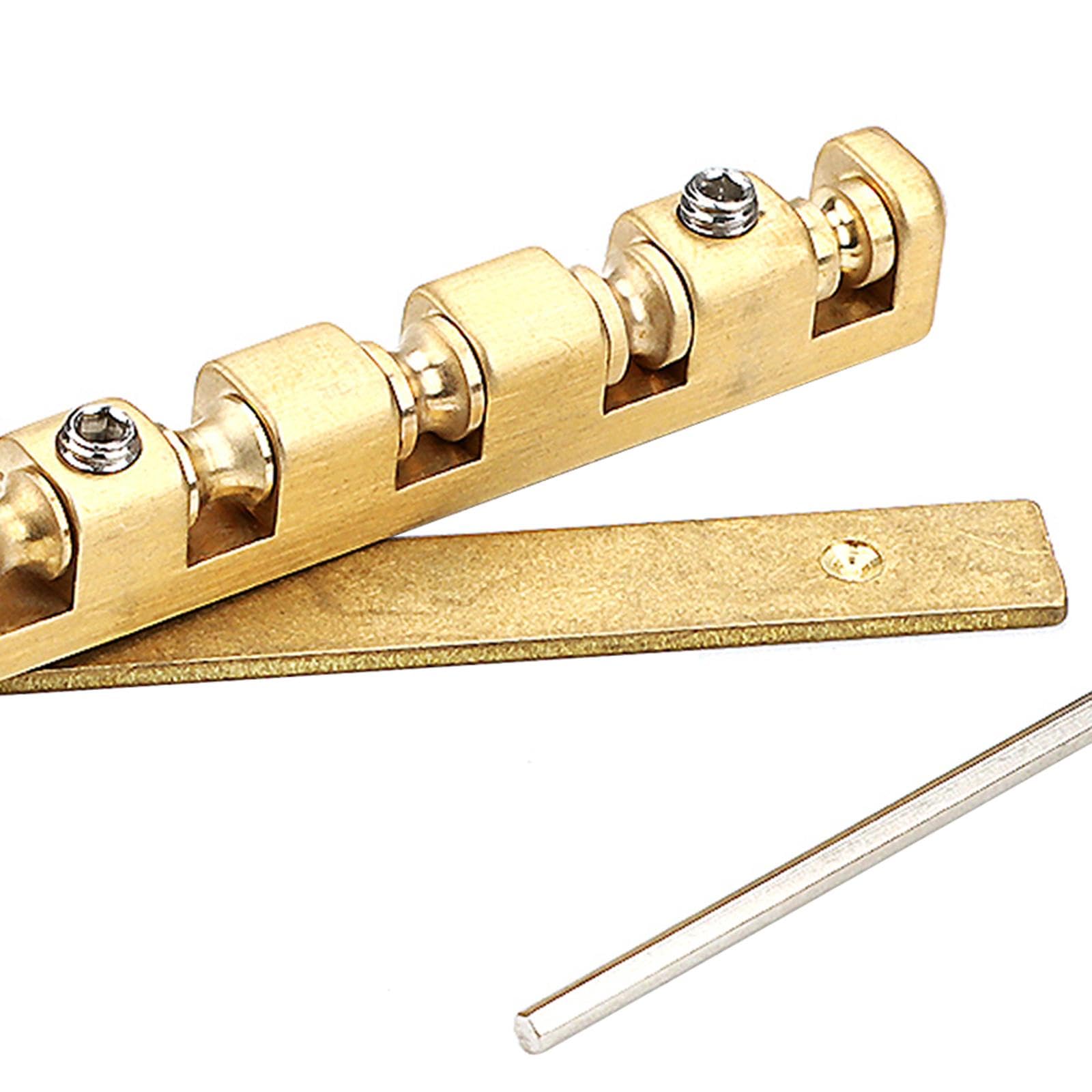 Generic Brass Roller Ball Guitar Nut with Wrench Sturdy Easy to Install Replacements