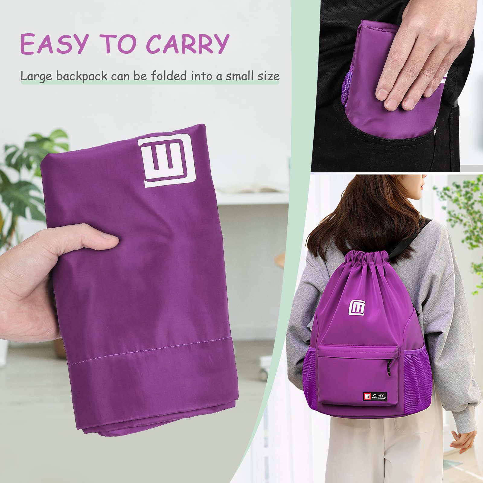 Fadeeg Sacca Sportiva,Unisex Sacchetto Sportivo Borsa Con Coulisse Sacca Palestra Sacchetta Sportiva Per Bambini E Adulti