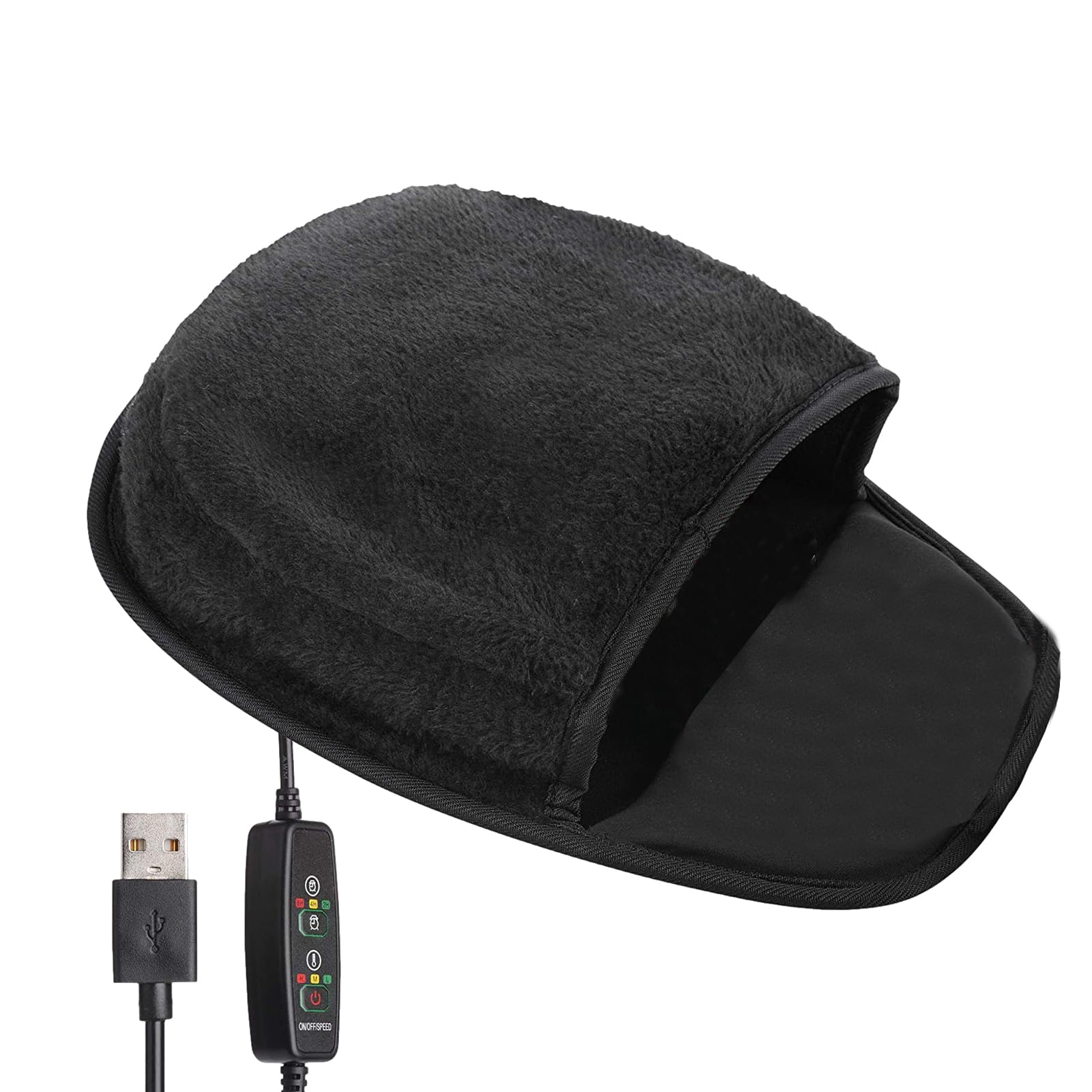Annadue Mouse Riscaldato USB, Temperatura Regolabile a 3 Livelli, Mouse Ergonomico con Riscaldamento Cablato a 1600 DPI, Mouse Scaldamani per per Laptop Desktop con OS X