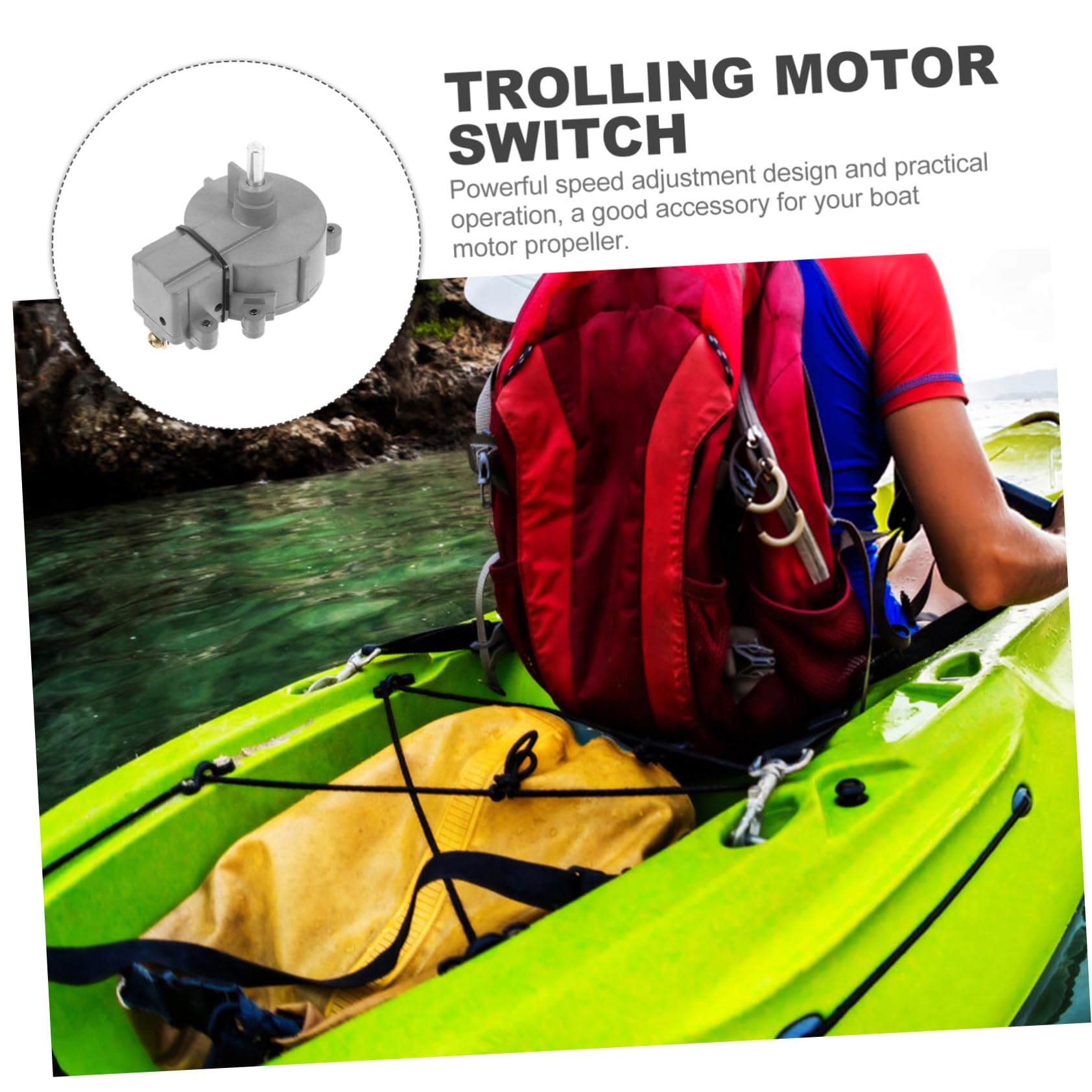 BCOATH 12v Reusable Trolling Motor Accessory Electric Propeller Speed Regulator Fits Kayak Inflatable Boat