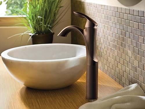 Miniatura 3 de Llave monomando de arco alto Moen Eva, para baño, 6400BN