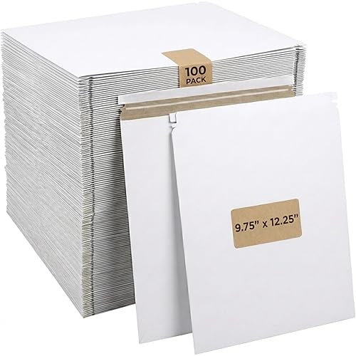 BOX USA Rigid Mailers 9"L x 12"W (100 Pack) - Cardboard Mailer Envelopes for Photos, Documents, Prints - Stay Flat